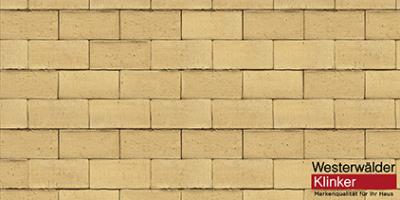 Тротуарная клинкерная брусчатка PK835 Creme nuanciert 200x100x52 Westerwalder Klinker